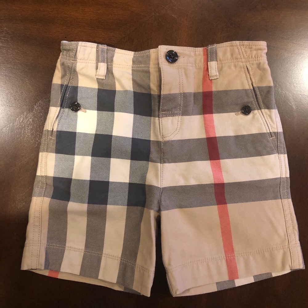 Burberry Kids Vintage Check Cotton Tailored Shorts